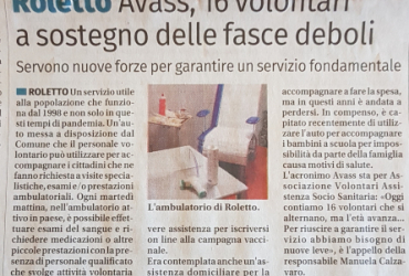 Volontari AVASS di Roletto sull’Eco del Chisone